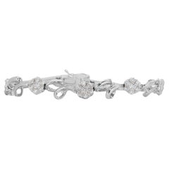 Beautiful 18K White Gold Diamond Bracelet with 0.70 Ct Natural Diamonds Beautiful 18K White Gold Diamond Bracelet with 0.70 Ct Natural Diamonds