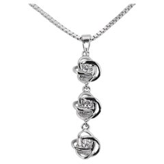 Beautiful 18K White Gold Diamond Pendant with 0.14 ct - (Chain not included) 
