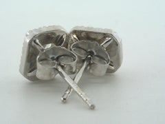 Beautiful 18k White Gold Earrings with 0.93 Ct Natural Diamonds, GIA Cert