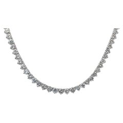 Beautiful 18k White Gold Necklace with 17.5ct Natural Diamonds IGI Certificate