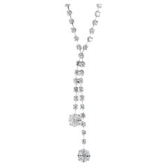 Beautiful 18K White Gold Necklace with 4.24 Ct Natural Diamonds, Igi Cert