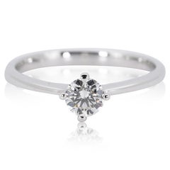 Precioso anillo de oro blanco de 18 quilates con 0,15  ct Diamantes naturales