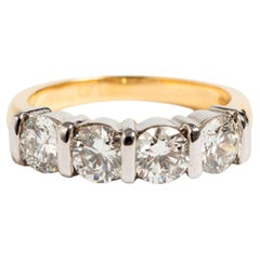 Beautiful 18K Yellow Gold Diamond (1.62 carat) Eternity Ring. US Size 7.