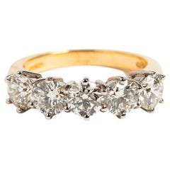 Beautiful 18K Yellow Gold Diamond (2 carat) Eternity Ring, US size 6 1/2.