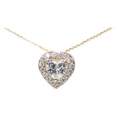 Beautiful 18K Yellow gold Necklace with pendant with 0.95 ct natural diamonds