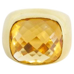 Beautiful 18K Yellow Gold Ring with 3.00 Ct Natural Citrine