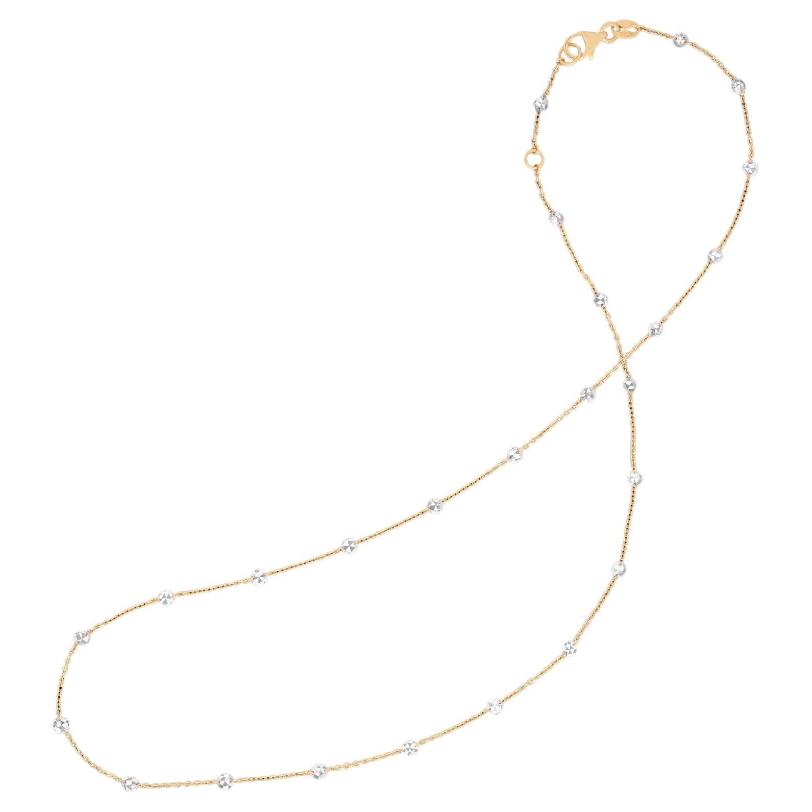 Beautiful 18kt Yellow Gold 1.65ct Diamond Necklace For Sale