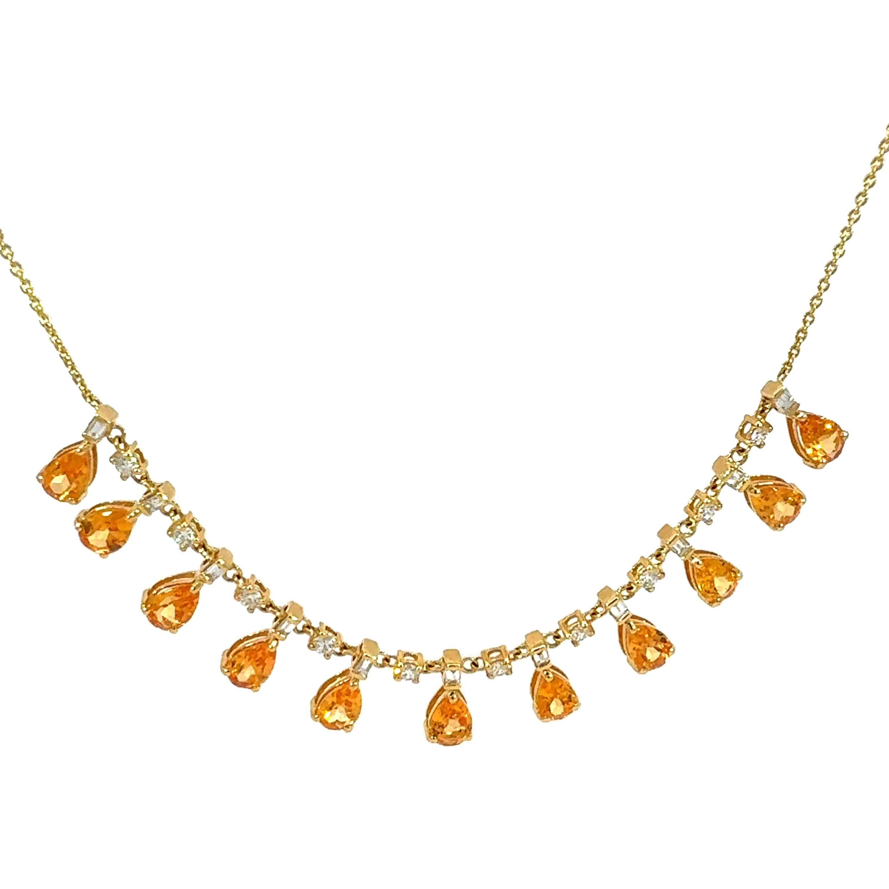 Magnifique collier grenat et diamant 18Kt YG en vente 4