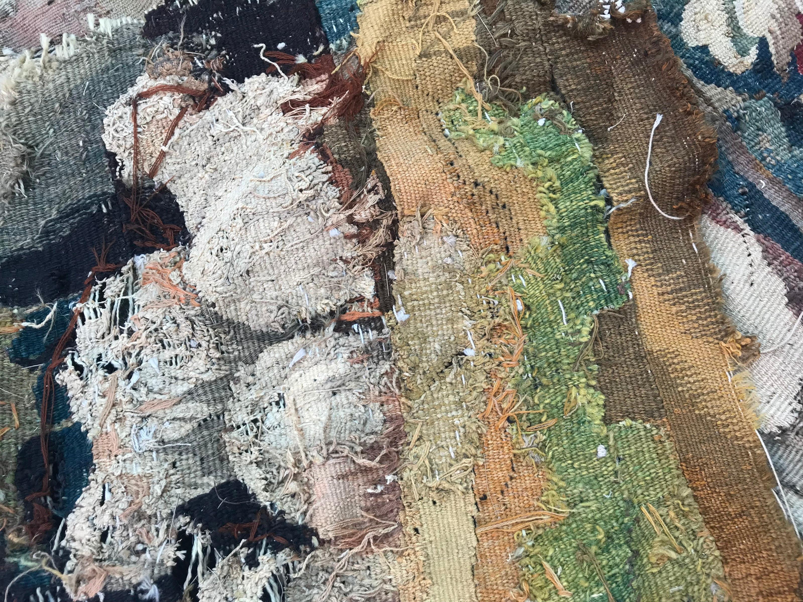Beautiful 18th Century Aubusson Tapestry Fragment 7