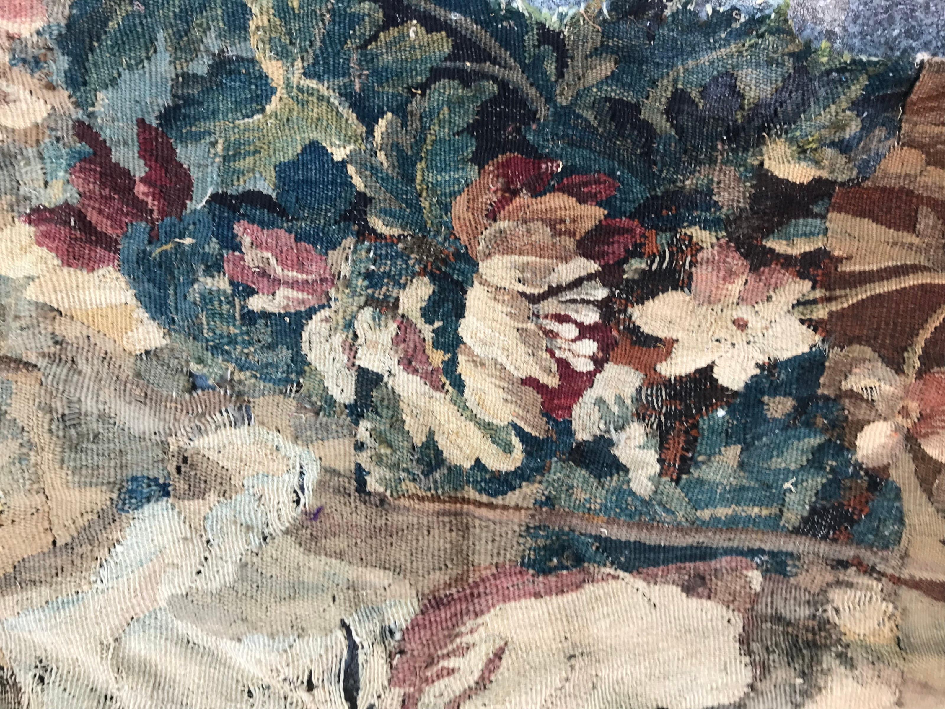 Beautiful 18th Century Aubusson Tapestry Fragment For Sale 8
