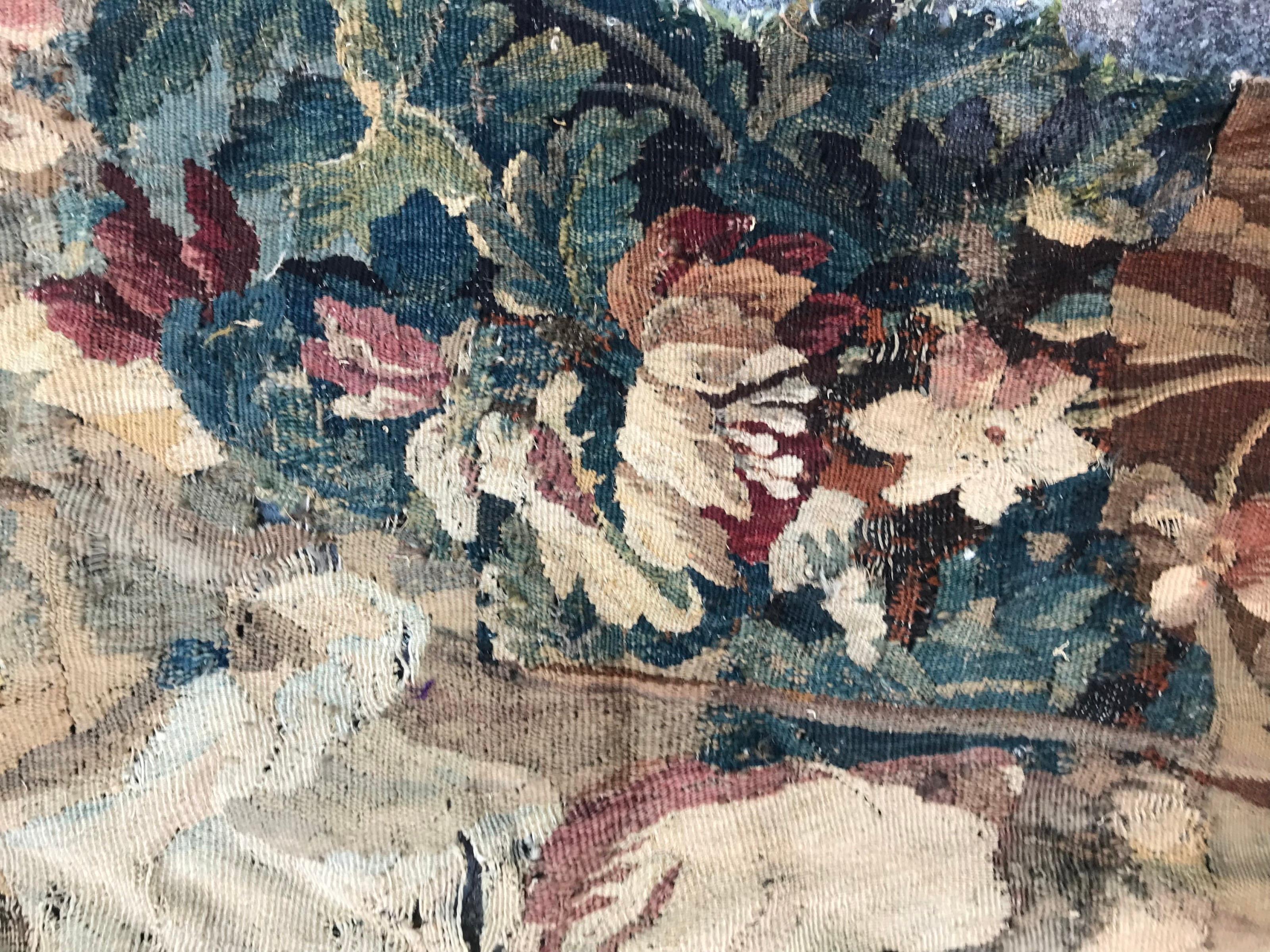 Beautiful 18th Century Aubusson Tapestry Fragment 8
