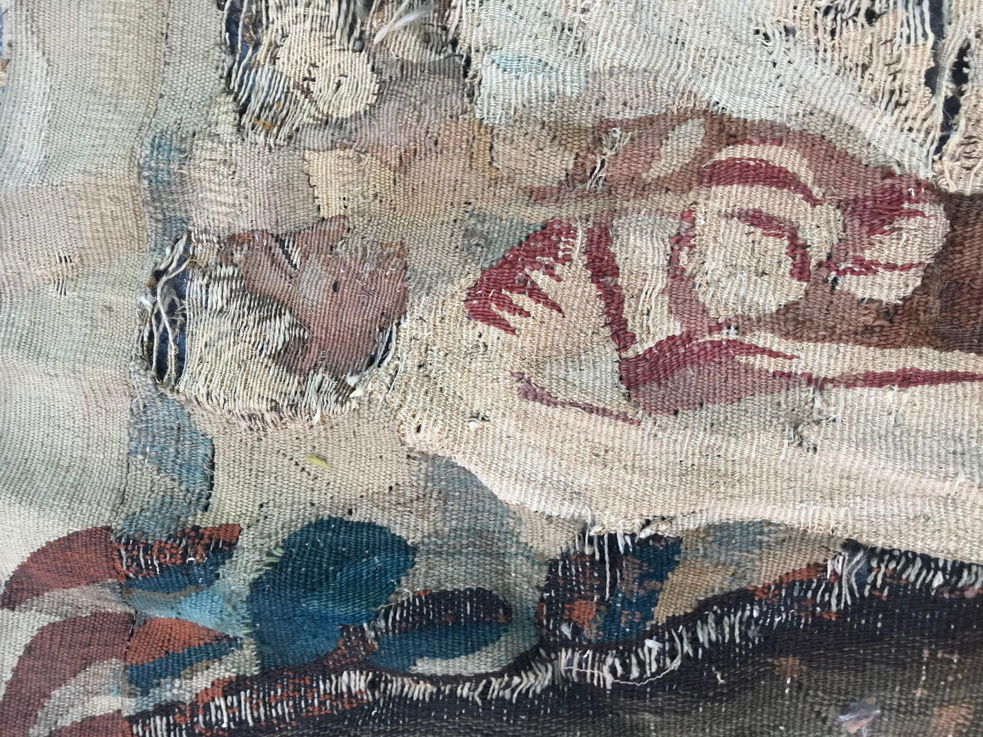 Beautiful 18th Century Aubusson Tapestry Fragment For Sale 10