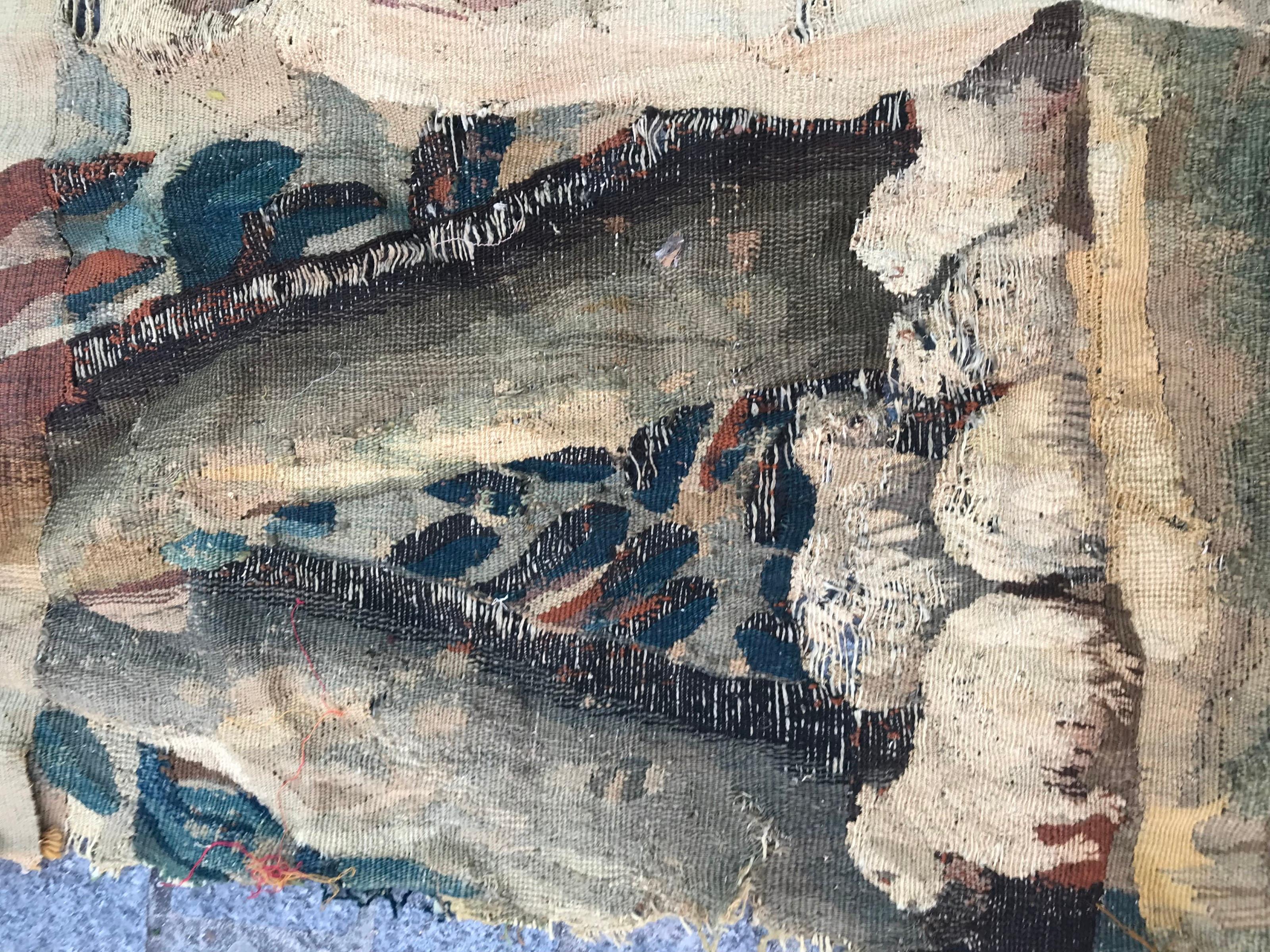 Beautiful 18th Century Aubusson Tapestry Fragment 11