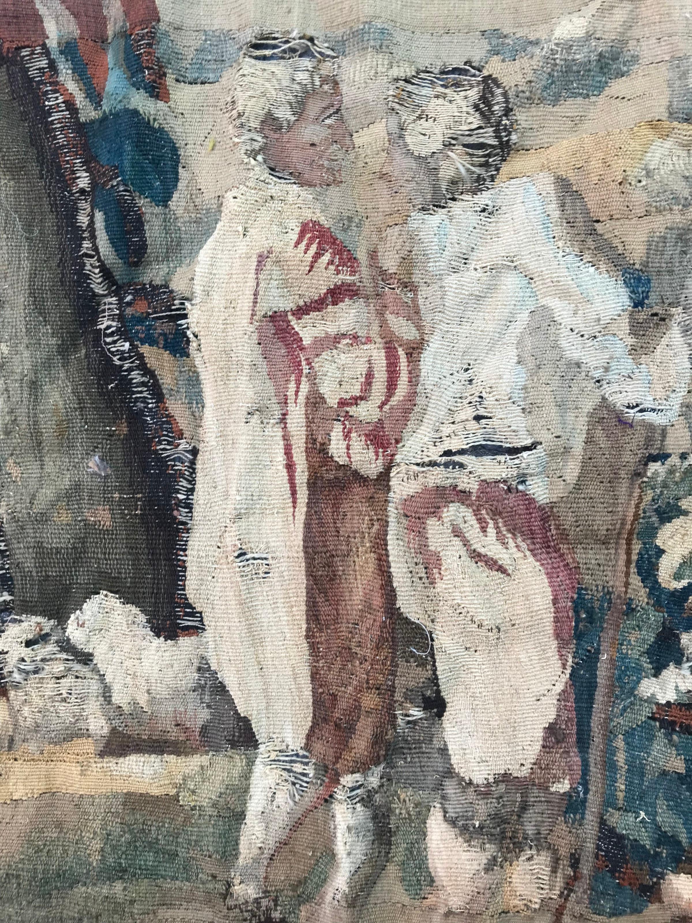 A fragment of an Aubusson tapestry from 18th century, with a design of shepherds.

Take a look at other Bobyrug items! , search by 