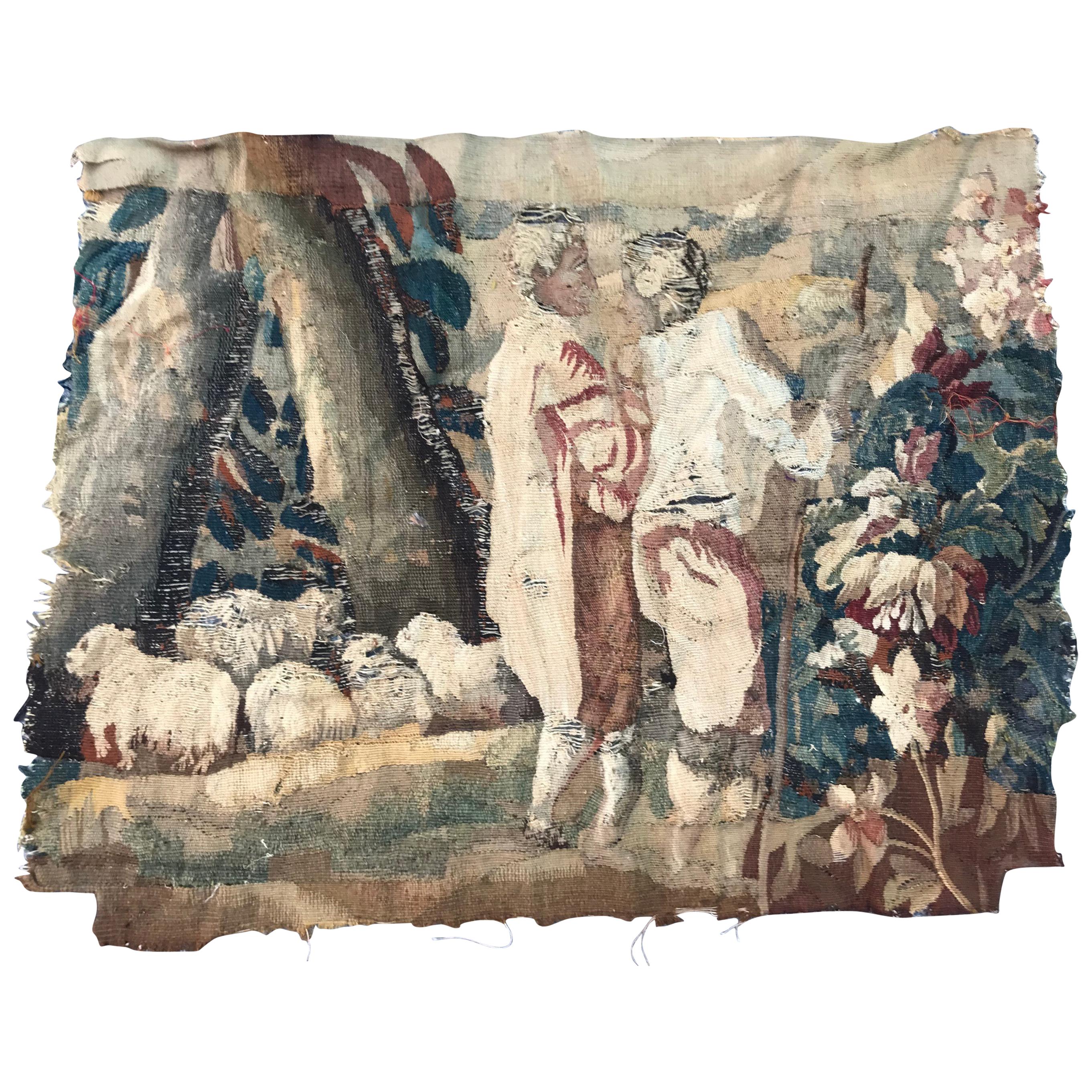 Beautiful 18th Century Aubusson Tapestry Fragment