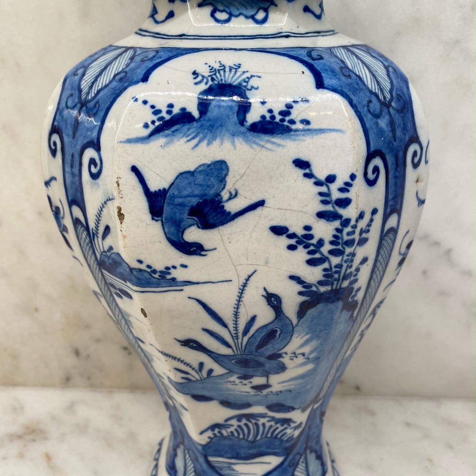 blue and white earthenware pottery