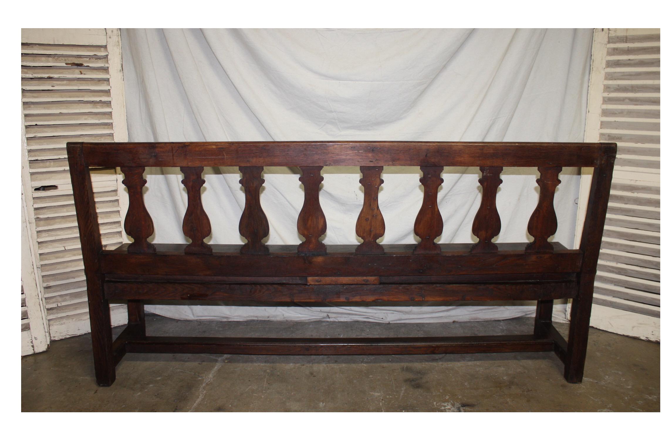Beautiful 18th Century French Bench 6