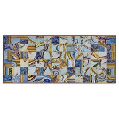 Antique Beautiful 18th century Panel Loose Pieces Portuguese Tiles