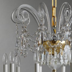 18th Century Style Crystal and Blown Glass Chandelier by Gherardo Degli Albizzi