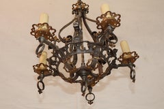 Beautiful 1920's cas iron chandelier