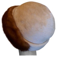 Antique Beautiful 1920s Felt Fur Cloche Hat, trimmed with Mink by Panda