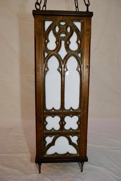 Beautiful 1920s Gothic Wood Lantern