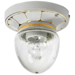 Beautiful 1930s Art Deco Glass 
Ceramic Ceiling Lamp