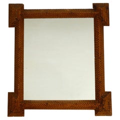 Beautiful 1930s Wall Mirror with a High Quality Wooden Frame