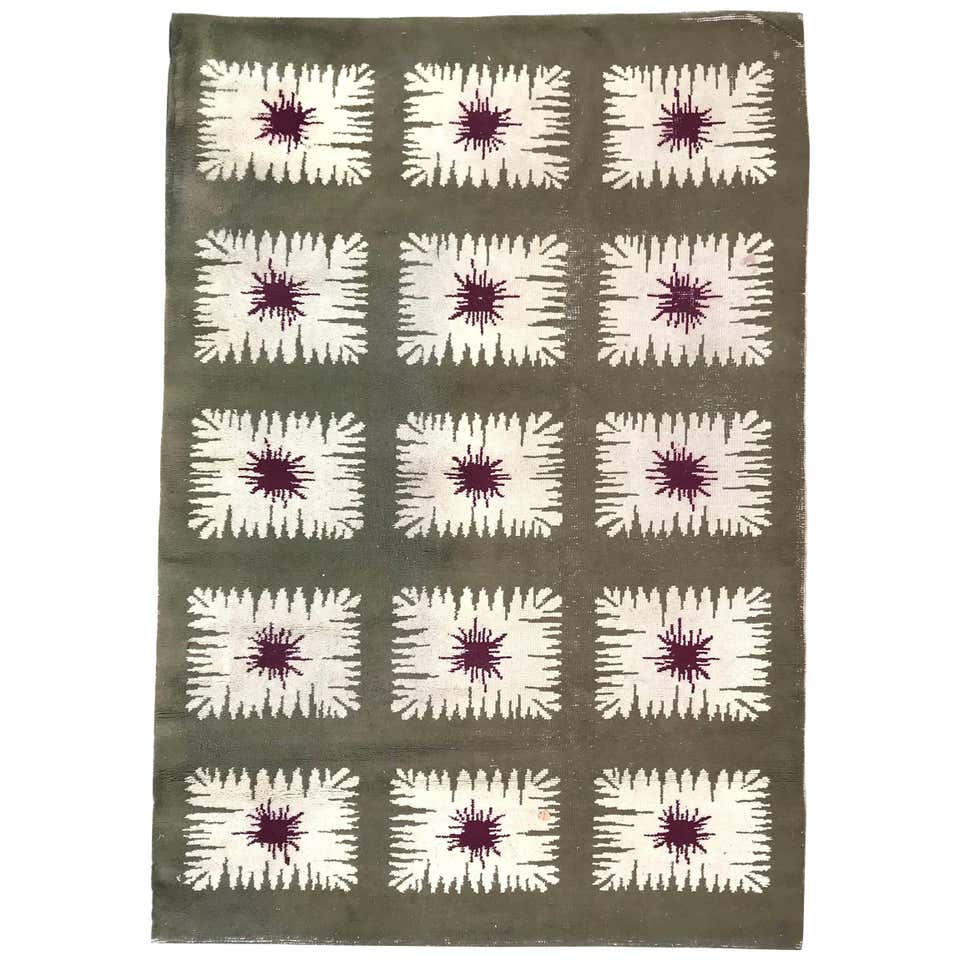 Beautiful 1940 French Art Deco Rug For Sale at 1stDibs