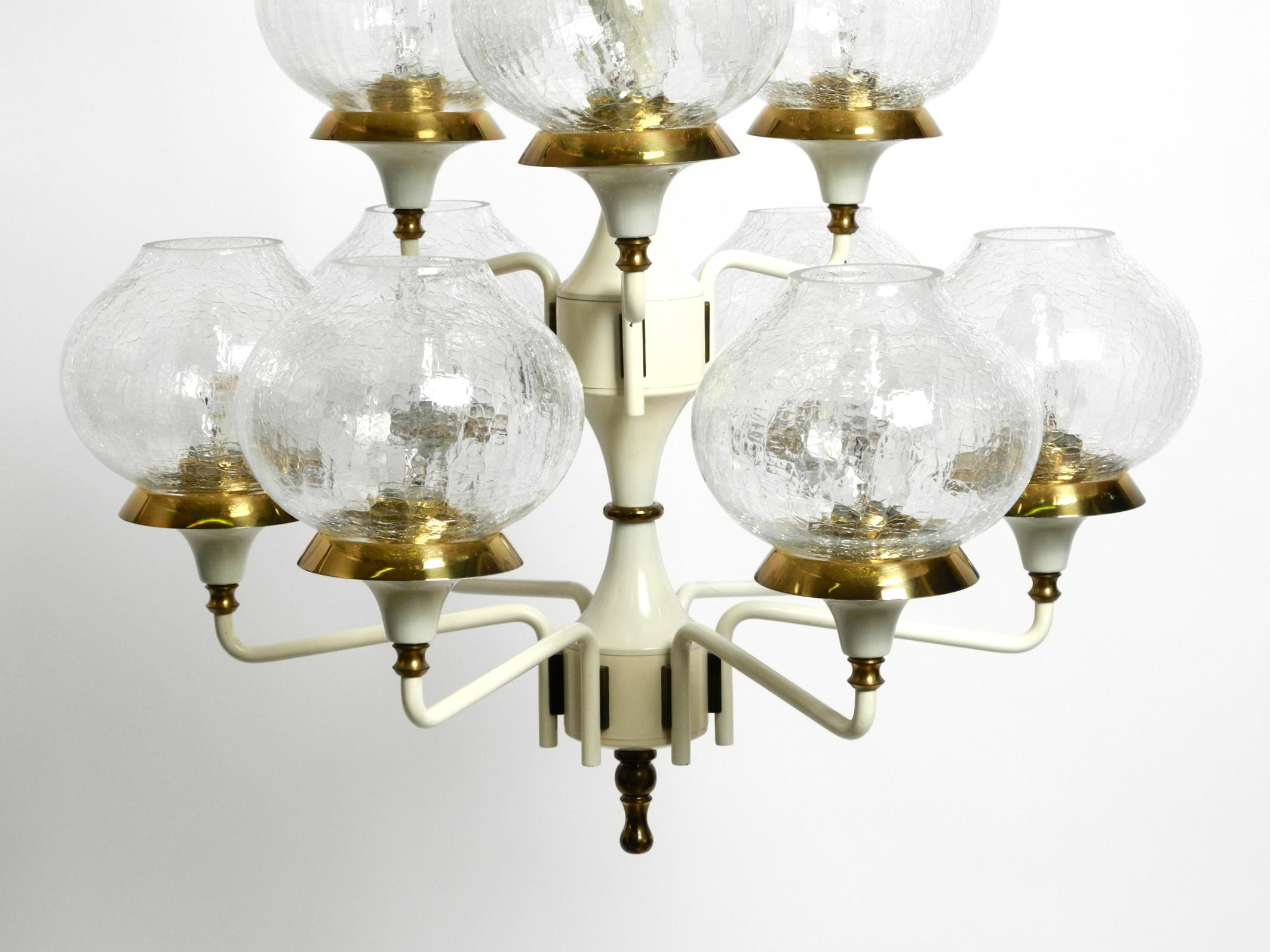 Mid-20th Century Beautiful 1960s brass glass Tulipan ceiling lamp by Hans Agne Jakobsson For Sale