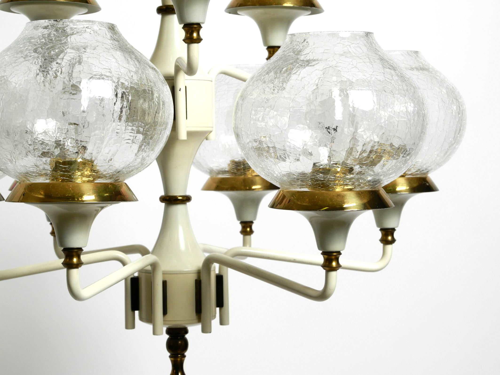 Beautiful 1960s brass glass Tulipan ceiling lamp by Hans Agne Jakobsson For Sale 1