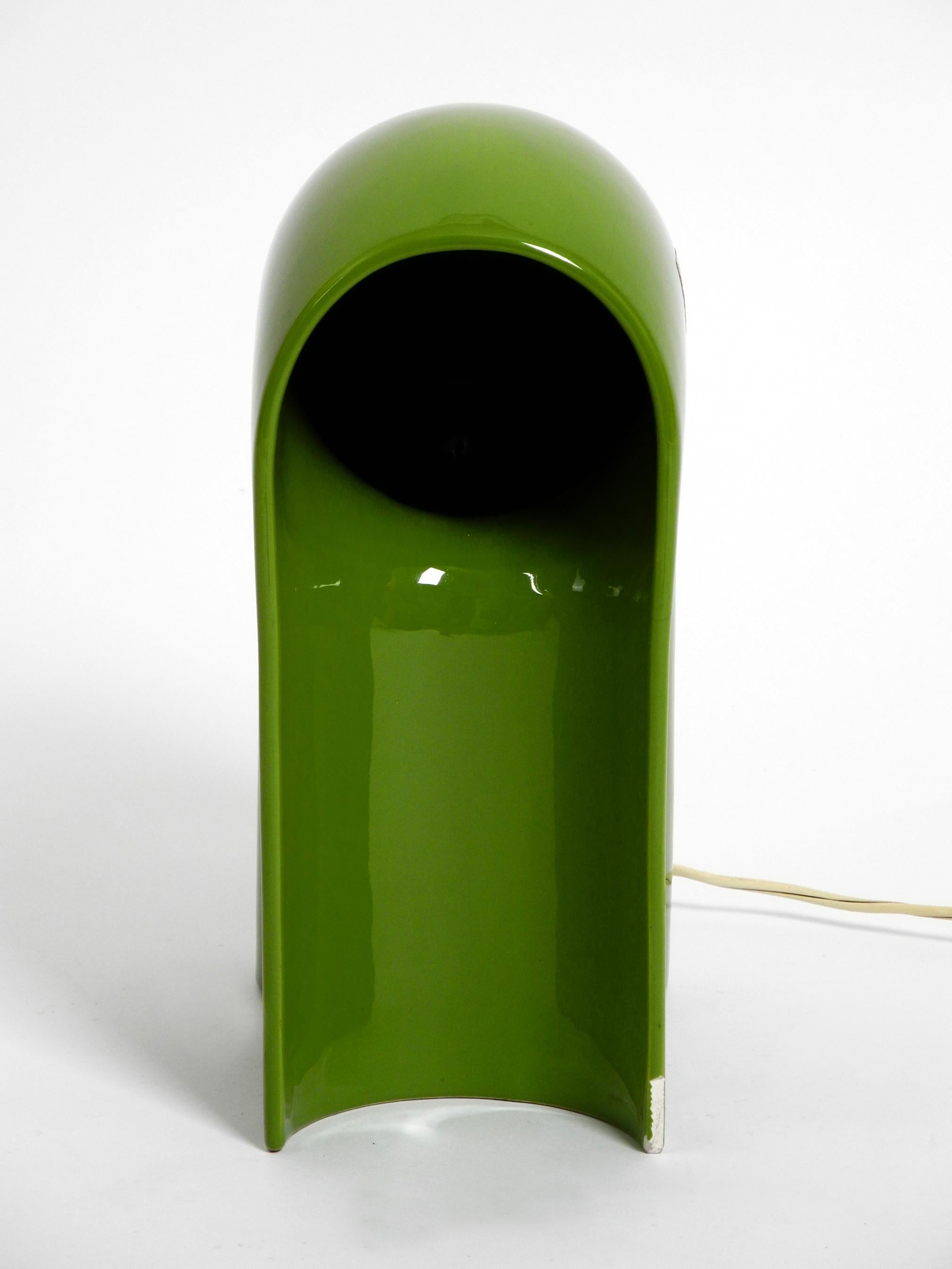 Beautiful 1960s Green Pop Art Space Age Ceramic Table Lamp by Sele-Arte 2