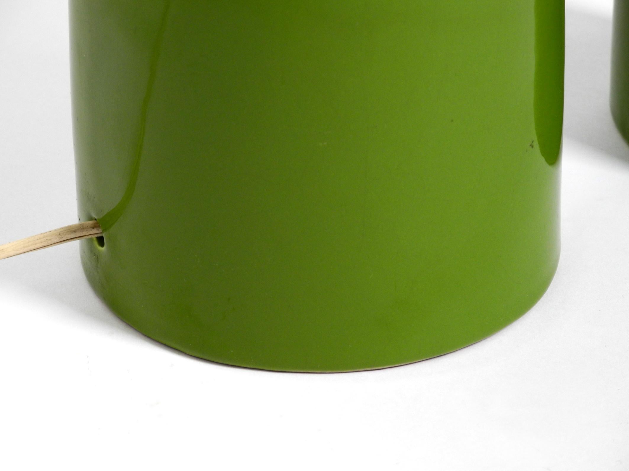 Beautiful 1960s Green Pop Art Space Age Ceramic Table Lamp by Sele-Arte 3