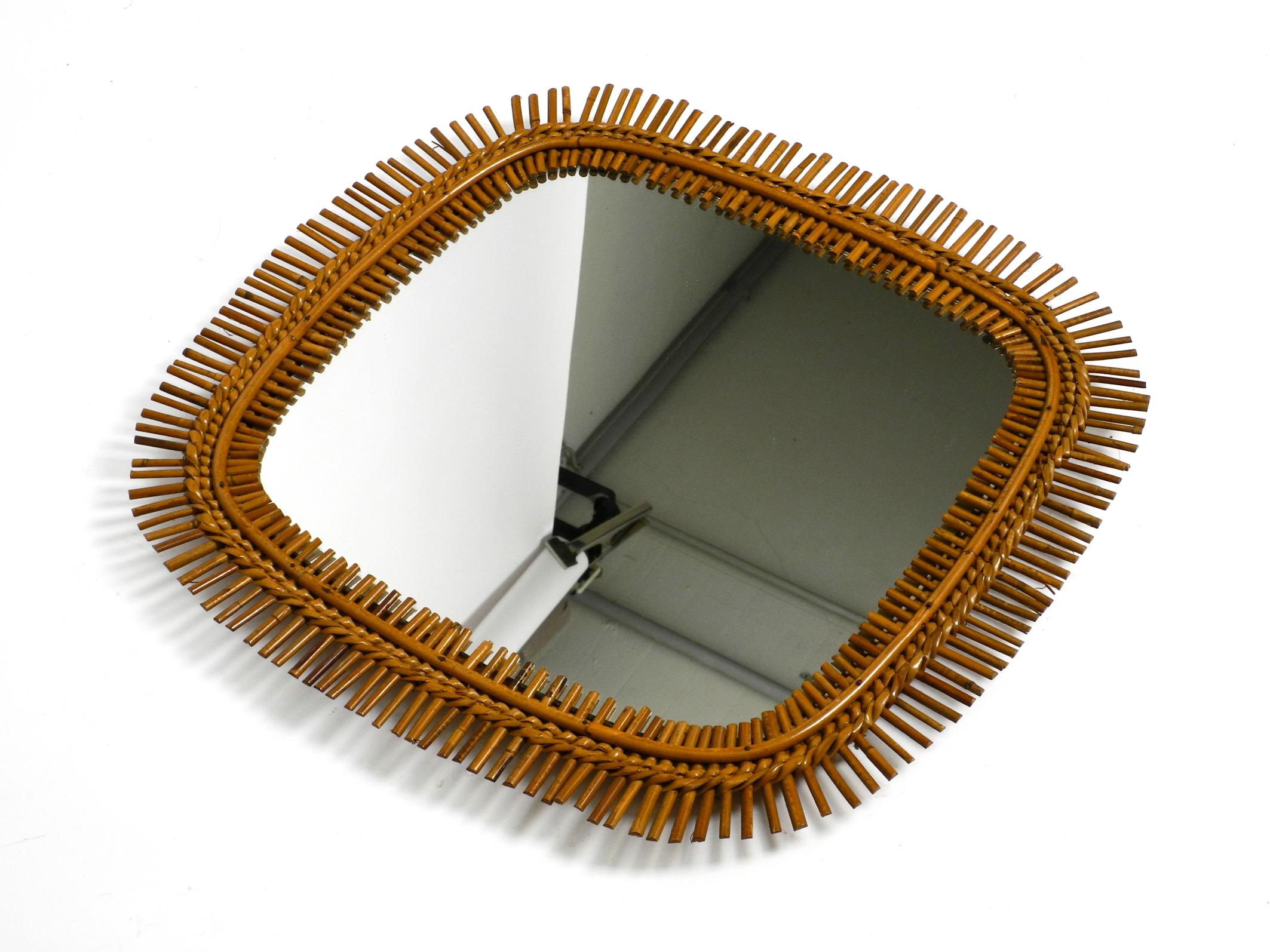 Mid-Century Modern Beautiful 1960s Italian bamboo wall mirror