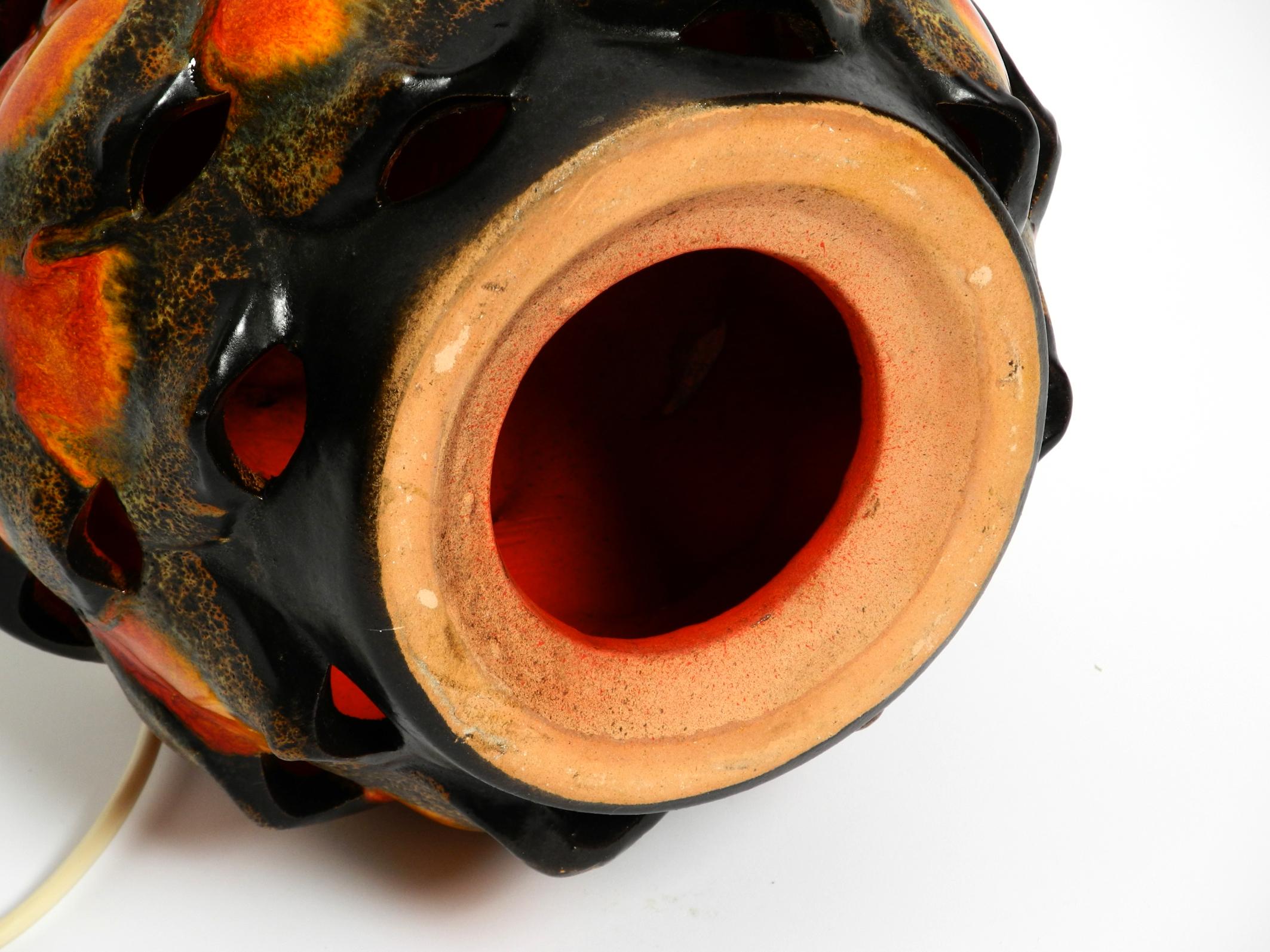 Beautiful 1960s large ceramic table lamp by Walter Gerhards for Aro Leuchten 5