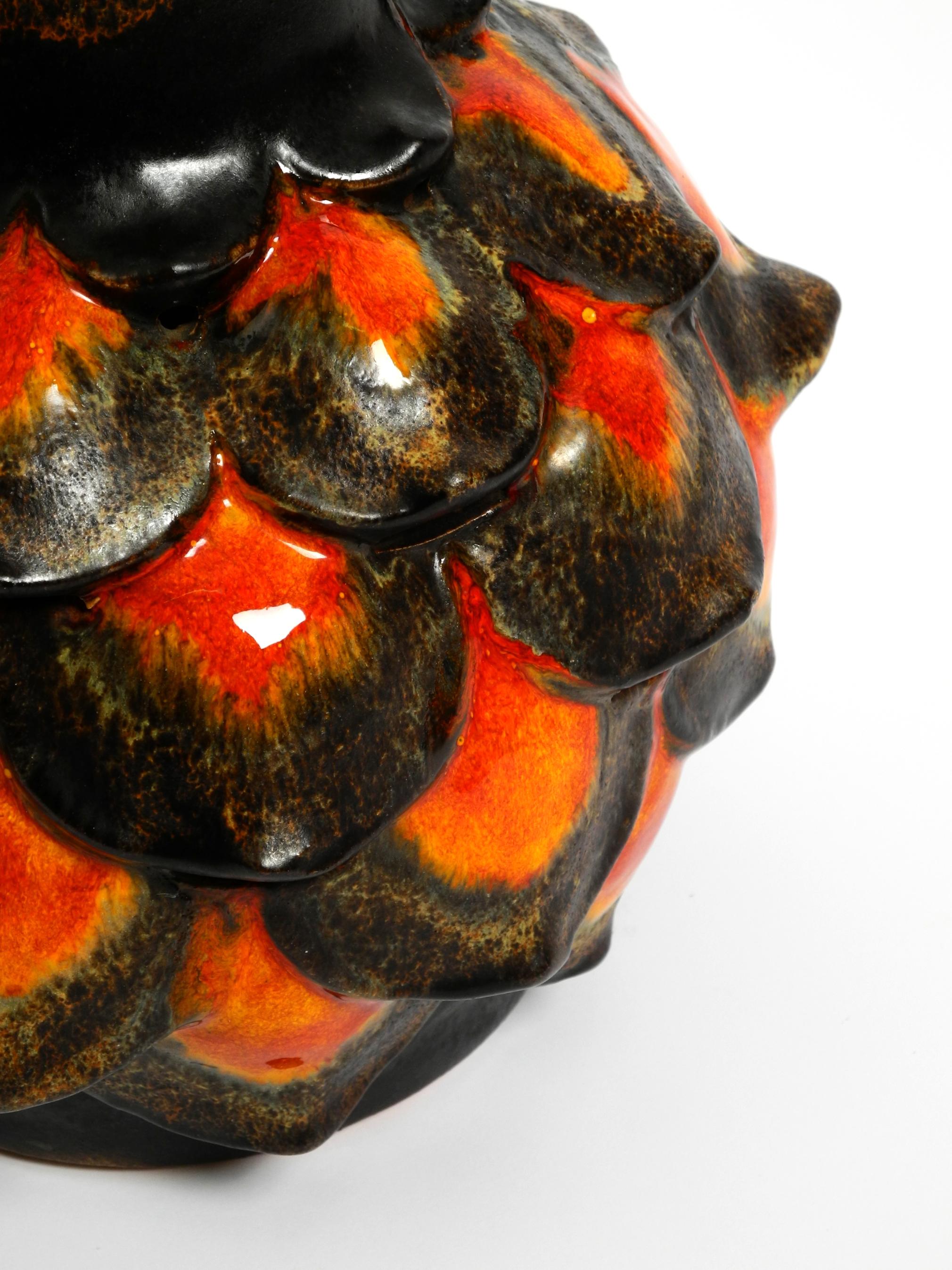 Beautiful 1960s large ceramic table lamp by Walter Gerhards for Aro Leuchten 6