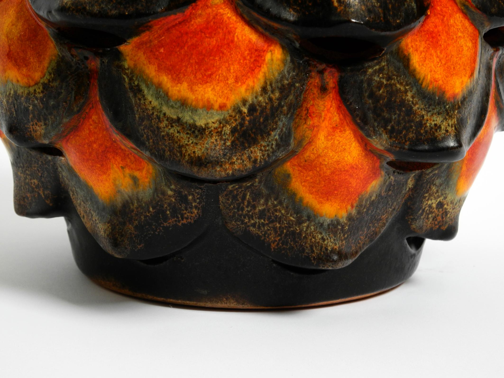 Beautiful 1960s large ceramic table lamp by Walter Gerhards for Aro Leuchten 9