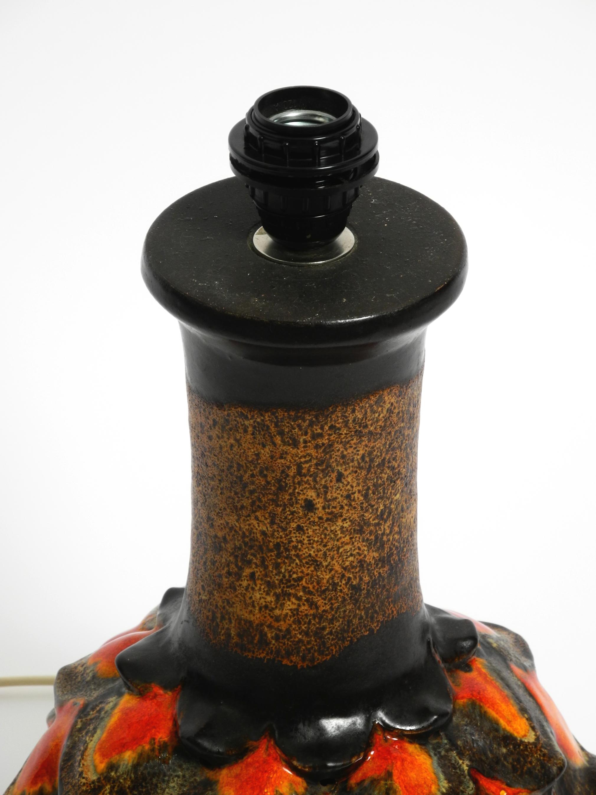 Beautiful 1960s large ceramic table lamp by Walter Gerhards for Aro Leuchten 2