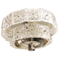Beautiful 1960s Mid-Century Modernist Flush Mount by Austroluxe Austria