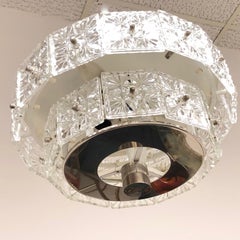 Beautiful 1960s Mid-Century Modernist Flush Mount by Austroluxe Austria