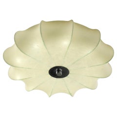 Beautiful 1960s round Cocoon ceiling lamp with metal frame