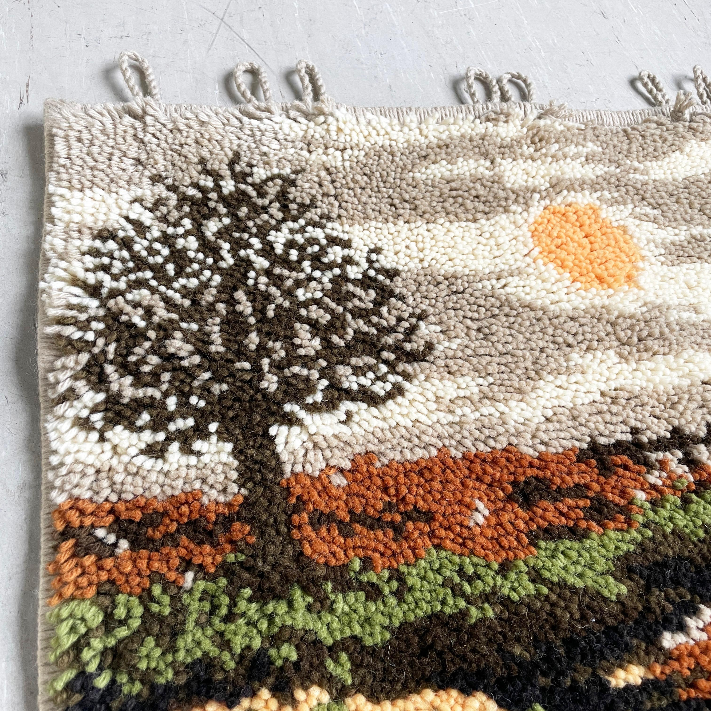 Precioso tapiz de pared de los años 60 - Paisaje rural en venta 3
