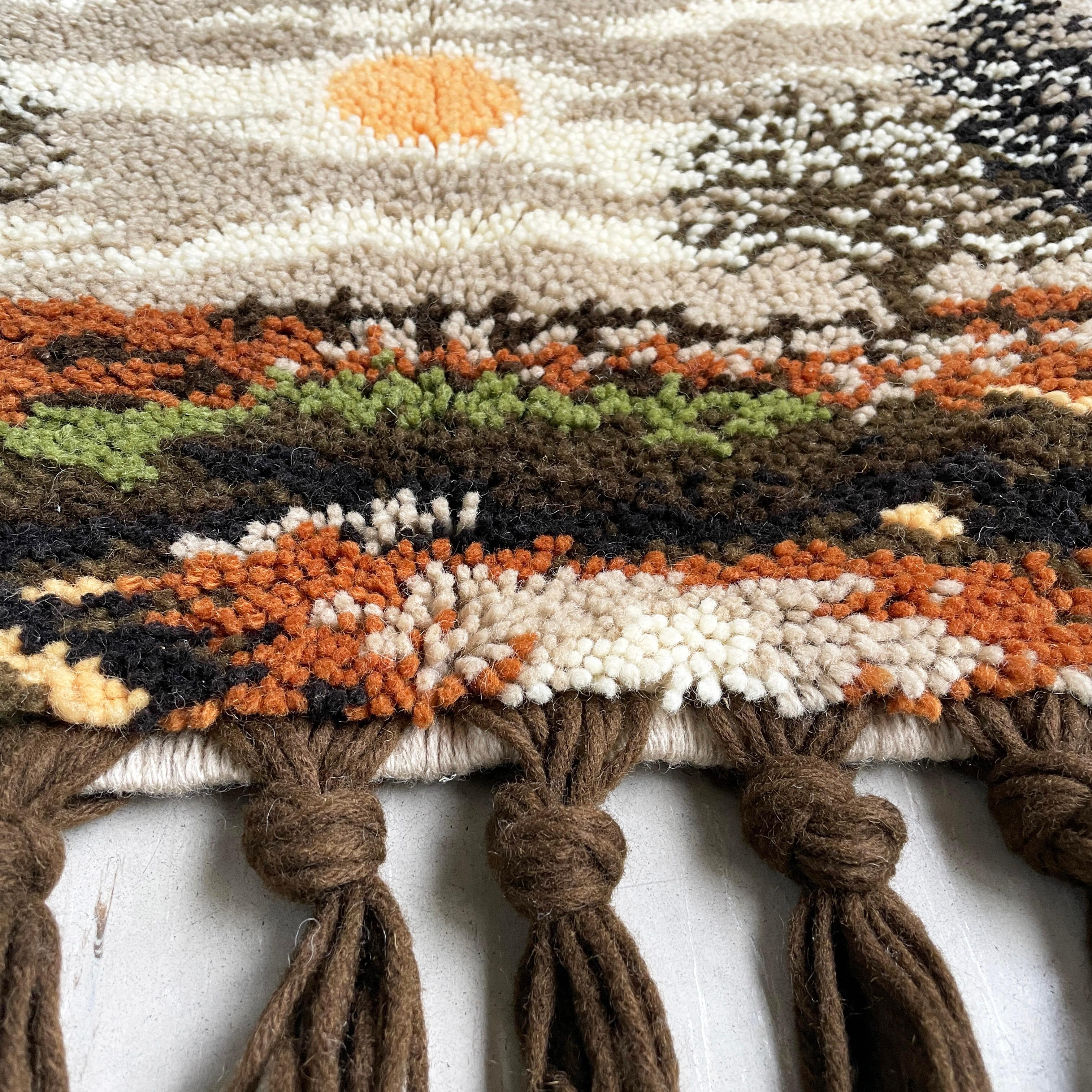 Precioso tapiz de pared de los años 60 - Paisaje rural en venta 4