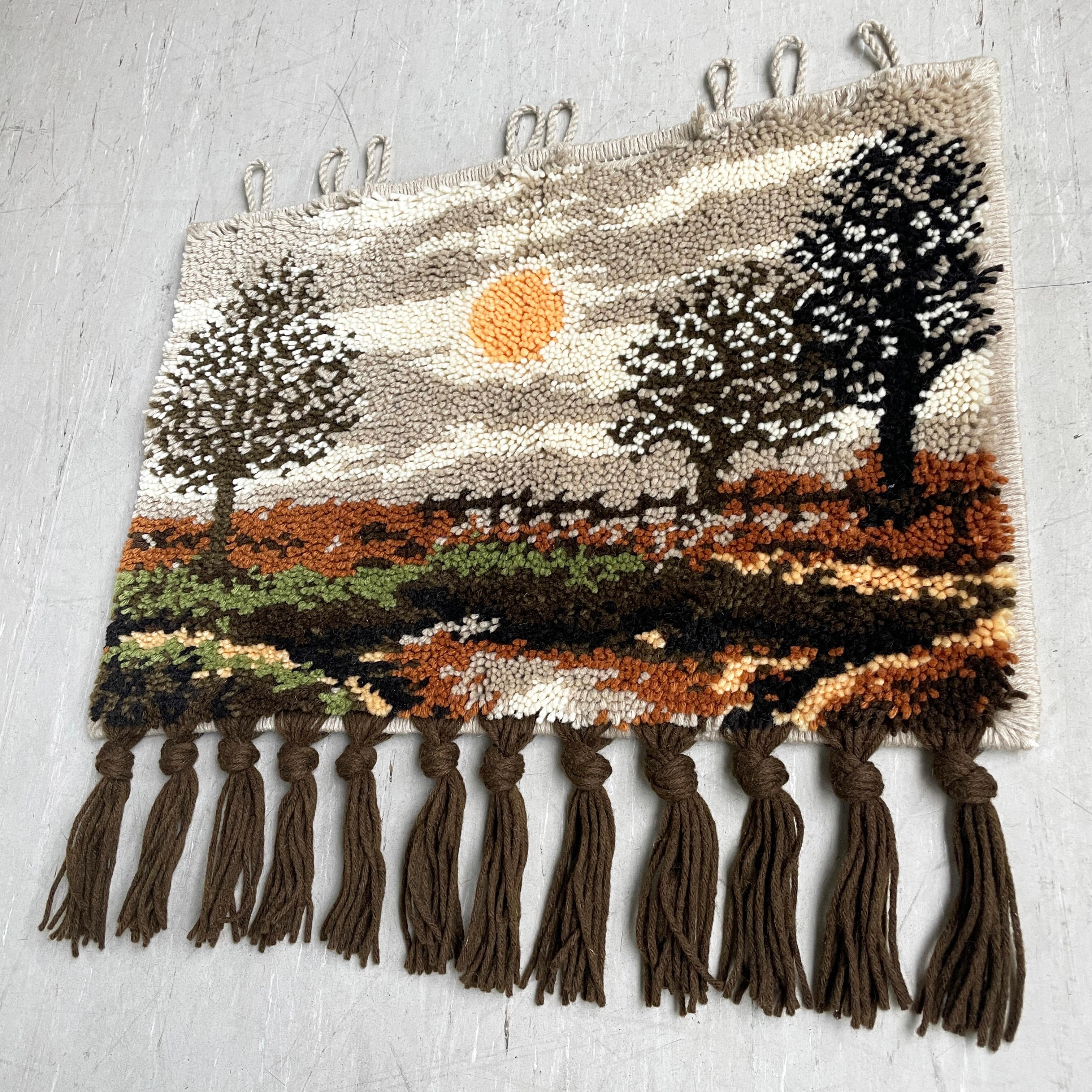 Precioso tapiz de pared de los años 60 - Paisaje rural en venta 6