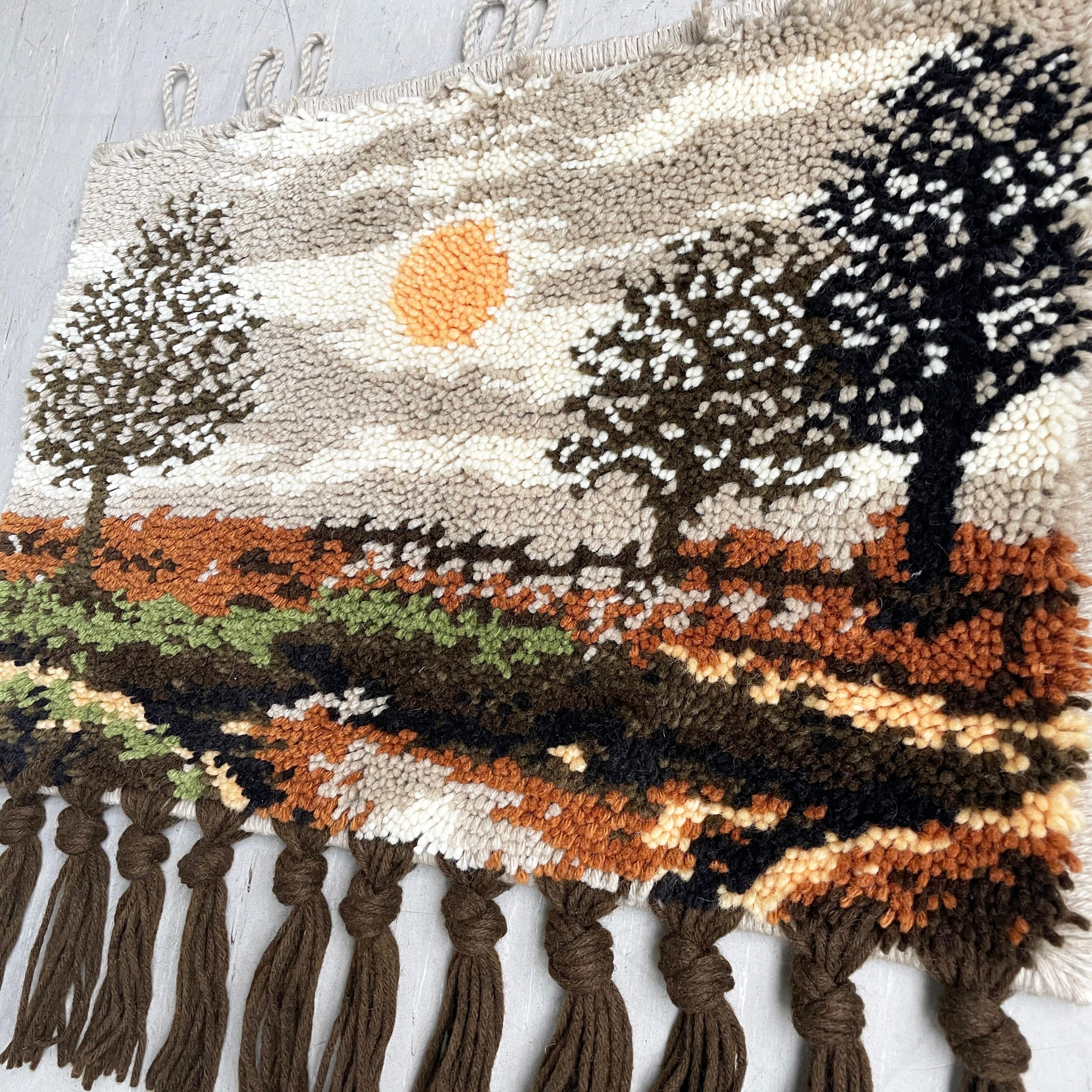 Precioso tapiz de pared de los años 60 - Paisaje rural en venta 1