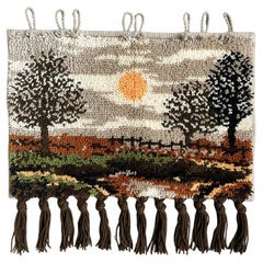Beautiful 1960's Wall Tapestry - Rural Landscape
