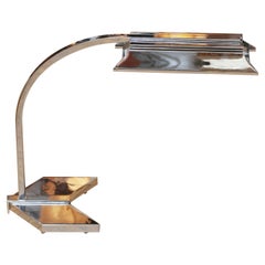 Beautiful 1970s "Arrow" Desk Lamp in Chrome by Koch & Lowy