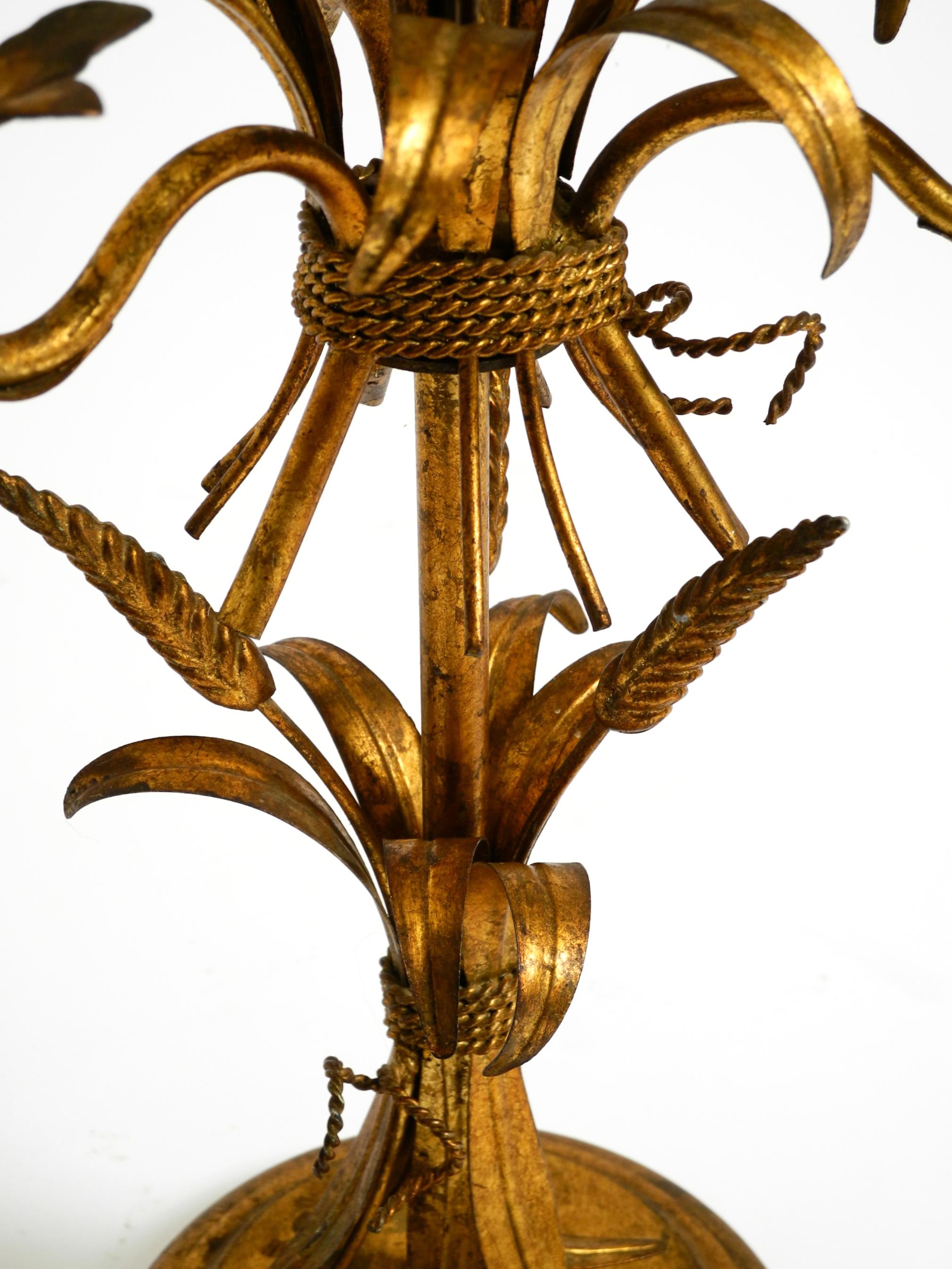 Beautiful 1970s floral table lamp by Hans Kögl in the shape of a wheat sheaf im Angebot 4