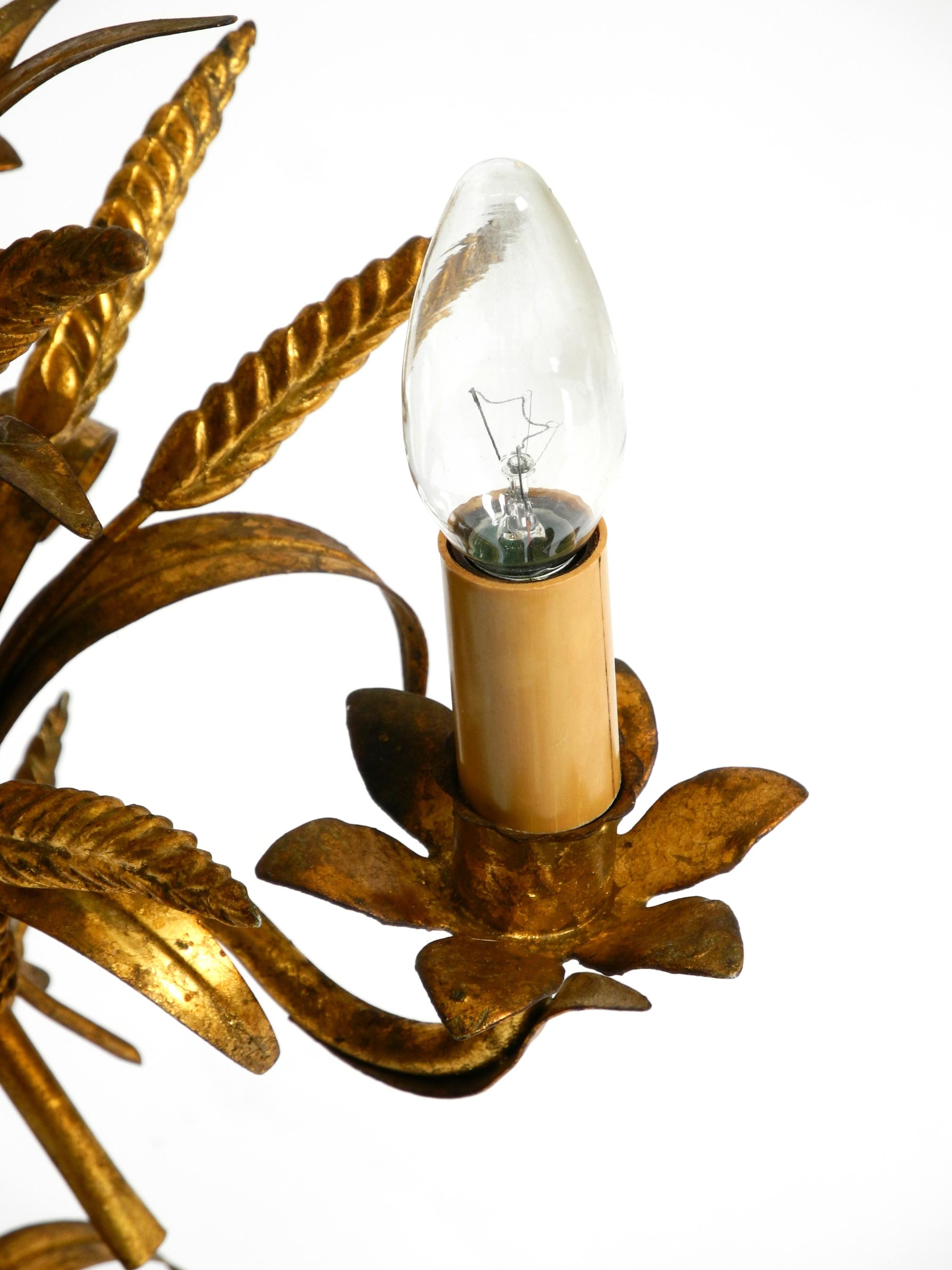 Beautiful 1970s floral table lamp by Hans Kögl in the shape of a wheat sheaf im Angebot 5