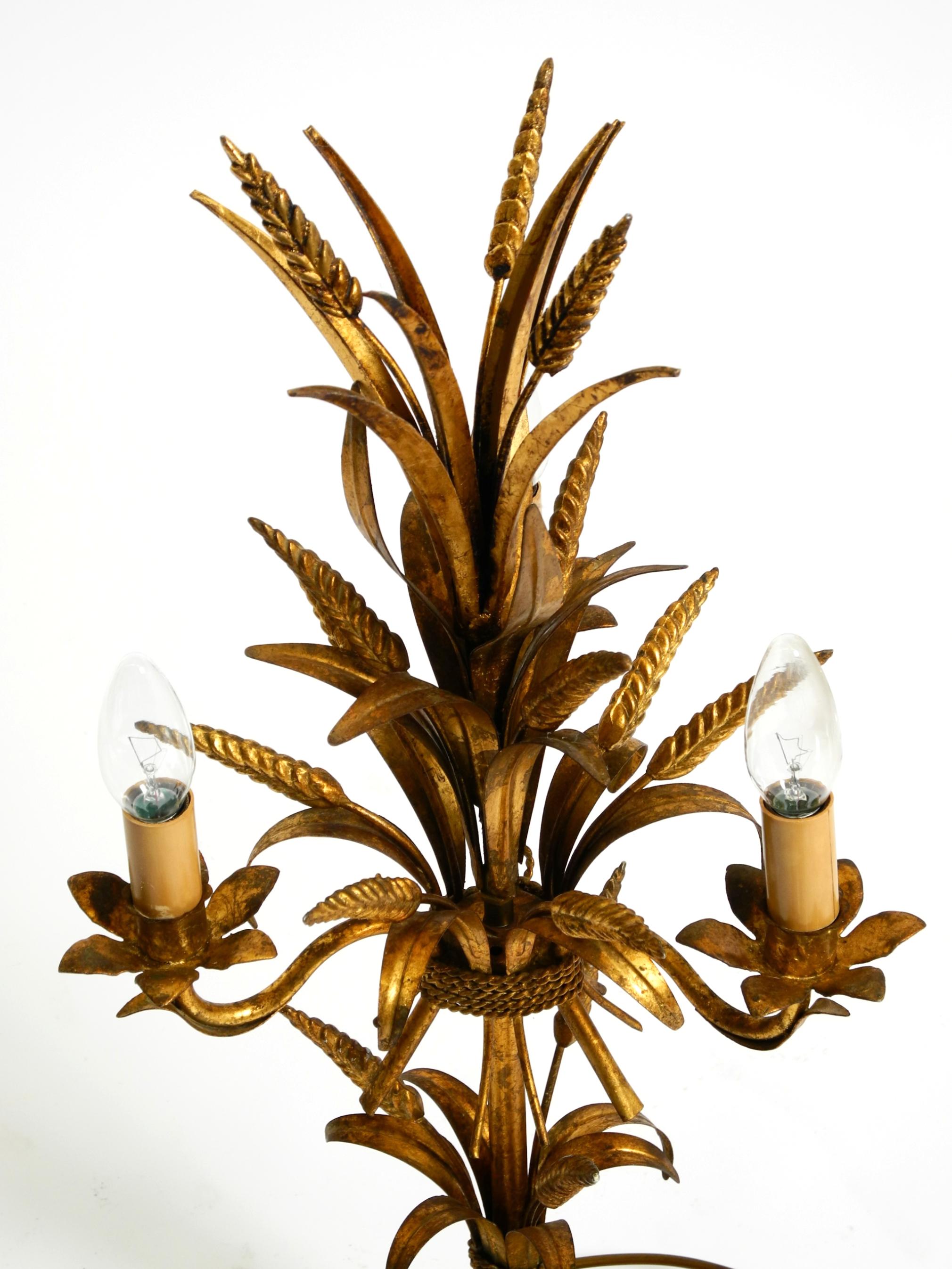 Beautiful 1970s floral table lamp by Hans Kögl in the shape of a wheat sheaf im Angebot 6